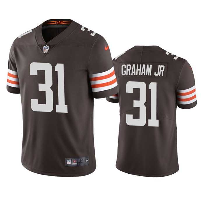 Men & Women & Youth Cleveland Browns #31 Thomas Graham Jr. Brown Vapor Untouchable Limited Jersey